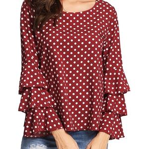 XL POLKA DOT BLOUSE